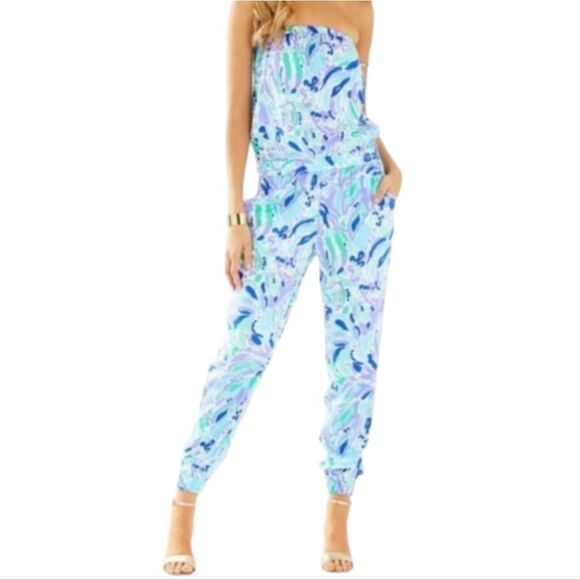 Lilly Pulitzer Pants - Lilly Pulitzer Emiko Strapless Jumpsuit Romper